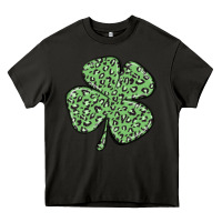 Asphalt leopard shamrock Heavy Core Tee - MaliasSmallBusiness