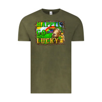 Vintage Olive happy go lucky goat Vintage Tee - RanaPortraitStore