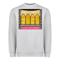 Heather Grey glitter pencil Heavyweight Sweatshirt - CowGirlArtShop