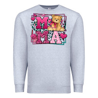 Heather Grey Western Valentines Day Mama Mother's Day Premium Sweatshirt - LillyAllenDesigns