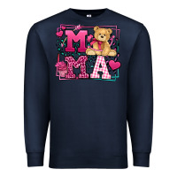 Navy Western Valentines Day Mama Mother's Day Premium Sweatshirt - LillyAllenDesigns