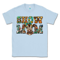 Dusty Blue show mom brown calf Classic Tee - BarkalooDesign