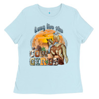 Baby Blue long live the cowgirls Ladies Tee - NancyCooperArtShop