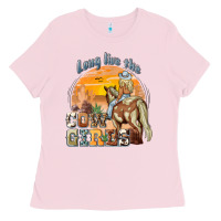 Bubblegum Pink long live the cowgirls Ladies Tee - NancyCooperArtShop
