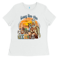 White long live the cowgirls Ladies Tee - NancyCooperArtShop