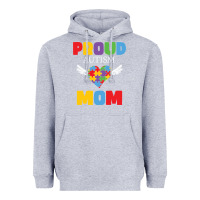 Heather Grey lil autism mom Heavyweight Hoodie - CowhideDigitalArt
