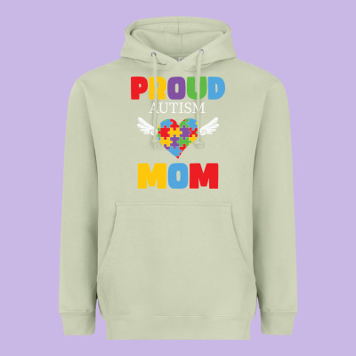 Lil Autism Mom Heavyweight Hoodie Designed By Cowhidedigitalart