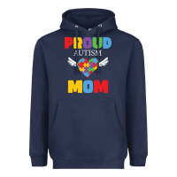 Navy lil autism mom Heavyweight Hoodie - CowhideDigitalArt