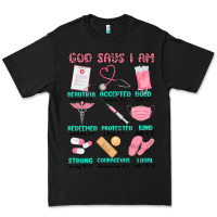 Black god says i am nurse Premium Tee - MaliasSmallBusiness
