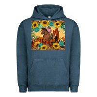 Pigment Midnight Navy cowgirl Urban Hoodie - Artiststas