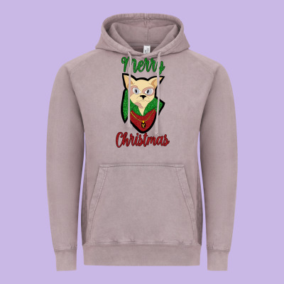Merry Christmas Cat Vintage Hoodie Designed By Bettercallsaul