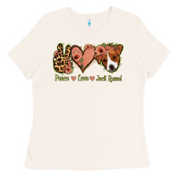 Bone Peace Love Jack Russel Ladies Tee - Jasminsmagicworld