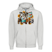 Dove Grey Dog Mama Mother's Day Zipper Hoodie - FaDigitalArtStudio