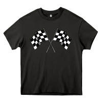 Asphalt race flag Heavy Core Tee - MaliasSmallBusiness