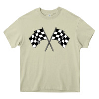 Mossy race flag Heavy Core Tee - MaliasSmallBusiness