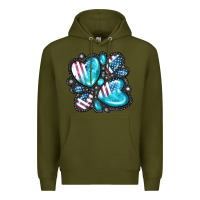 Army Green American gemstone Premium Hoodie - FaDigitalArtStudio
