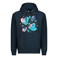 Navy American gemstone Premium Hoodie - FaDigitalArtStudio