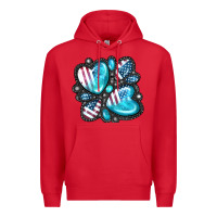 Red American gemstone Premium Hoodie - FaDigitalArtStudio