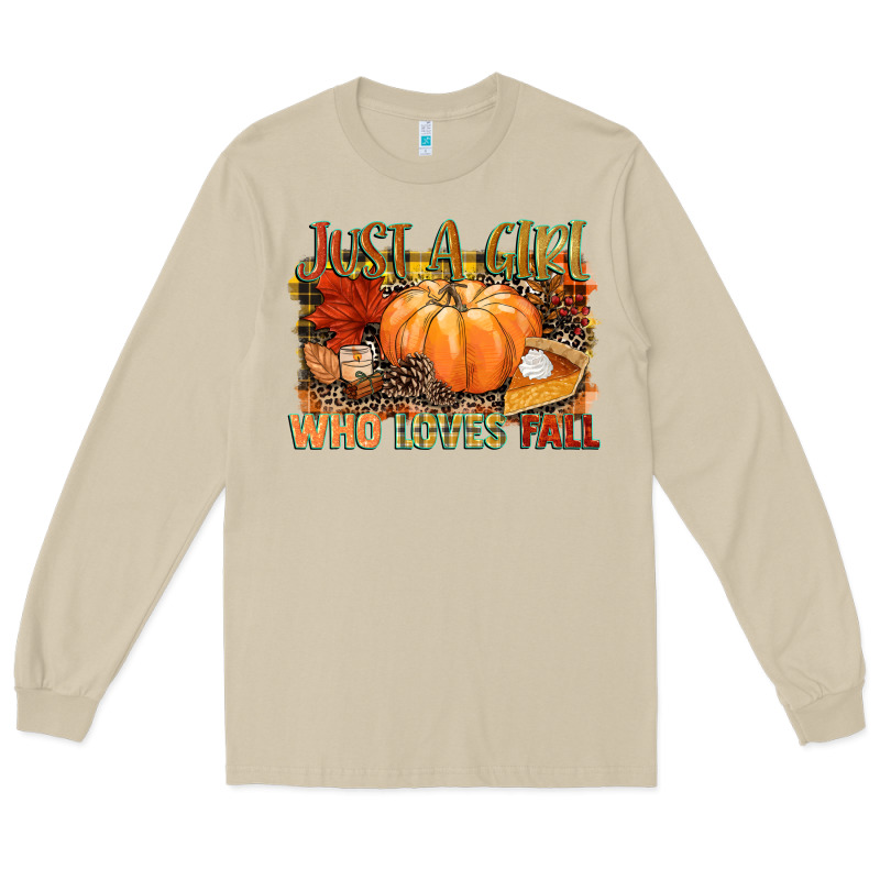 Just A Girl Who Loves Fall Long Sleeve Tee by NancyCooperArtShop | Teevron
