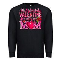 Black My Favorite Valentine Calls Me Premium Sweatshirt - CowhideDigitalArt