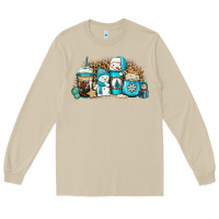 Mushroom winter snowman coffee cups Long Sleeve Tee - Jasminsmagicworld