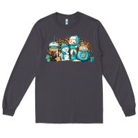 Smoke winter snowman coffee cups Long Sleeve Tee - Jasminsmagicworld