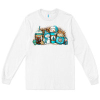 White winter snowman coffee cups Long Sleeve Tee - Jasminsmagicworld