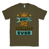 Army Green world's best grandpop ever Classic Tee - Jasminsmagicworld