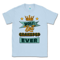 Dusty Blue world's best grandpop ever Classic Tee - Jasminsmagicworld