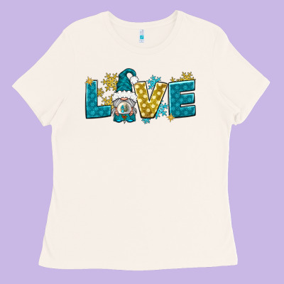 Love Winter Gnome Ladies Tee Designed By Nancycooperartshop