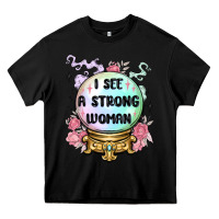 Black i see a strong woman Heavy Core Tee - MaliasSmallBusiness