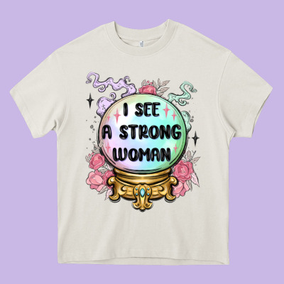 I See A Strong Woman Heavy Core Tee Designed By Maliassmallbusiness