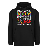 Black LIL Autism Mom Heavyweight Hoodie - CowhideDigitalArt