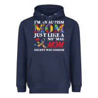 Navy LIL Autism Mom Heavyweight Hoodie - CowhideDigitalArt