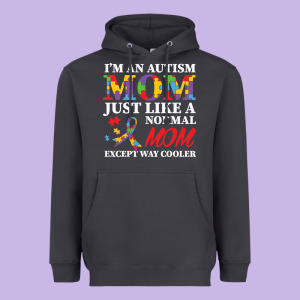 Lil Autism Mom Heavyweight Hoodie Designed By Cowhidedigitalart