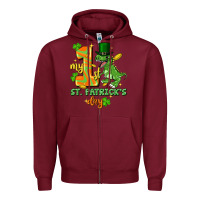 Burgundy my first st. patricks day Zipper Hoodie - FaDigitalArtStudio