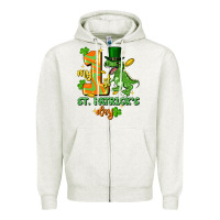 Oatmeal Heather my first st. patricks day Zipper Hoodie - FaDigitalArtStudio