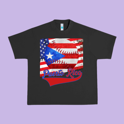 Puerto Rico Baseball Urban Heavy Tee Designed By Bettercallsaul