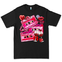 Black valentines day cassette Premium Tee - NancyCooperArtShop