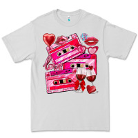 Dove Grey valentines day cassette Premium Tee - NancyCooperArtShop