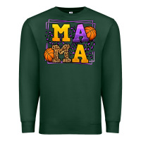 Sports Green Purple and gold Basketball leopard frame Mama Premium Sweatshirt - LillyAllenDesigns