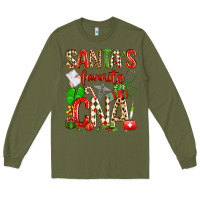 Army Green santa's favorite cna Long Sleeve Tee - texasbilliewilder