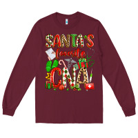 Burgundy santa's favorite cna Long Sleeve Tee - texasbilliewilder