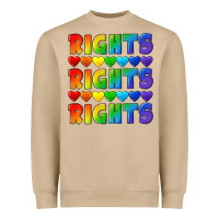 Rights Rights Rights Pride Heavyweight Sweatshirt | Teevron