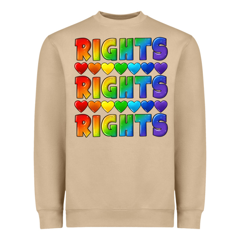Rights Rights Rights Pride Heavyweight Sweatshirt by CowGirlArtShop | Teevron