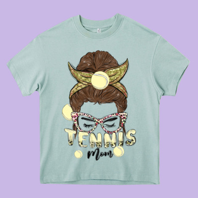 Tennis Mom Heavy Core Tee Designed By Maliassmallbusiness
