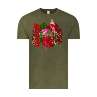 Vintage Olive Christmas Flamingo Vintage Tee - Bettercallsaul