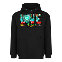 Black Love Mom Heavyweight Hoodie - CowhideDigitalArt