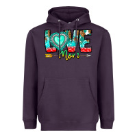 Plum Love Mom Heavyweight Hoodie - CowhideDigitalArt