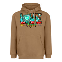 Toasted Coconut Love Mom Heavyweight Hoodie - CowhideDigitalArt